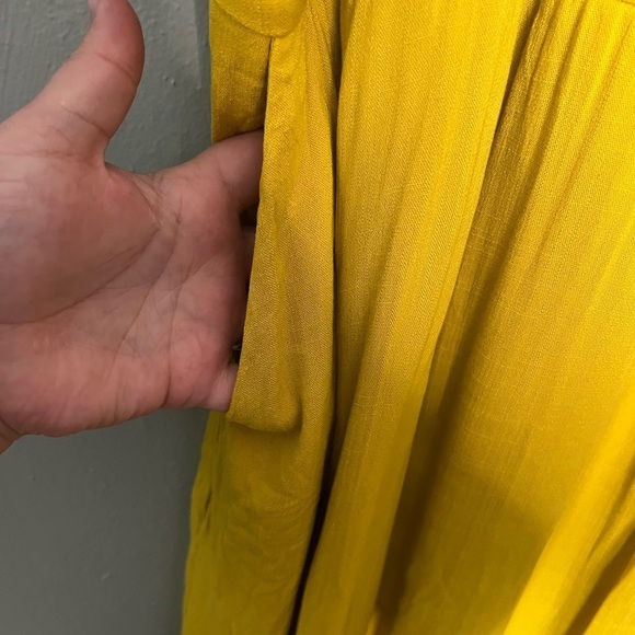 Torrid maxi rayon slub surplice wrap dress in yellow - Picture 7 of 9